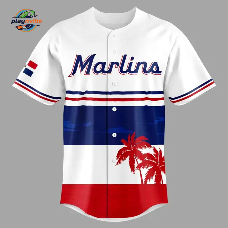 Miami Marlins Dominican Republic Heritage Jersey