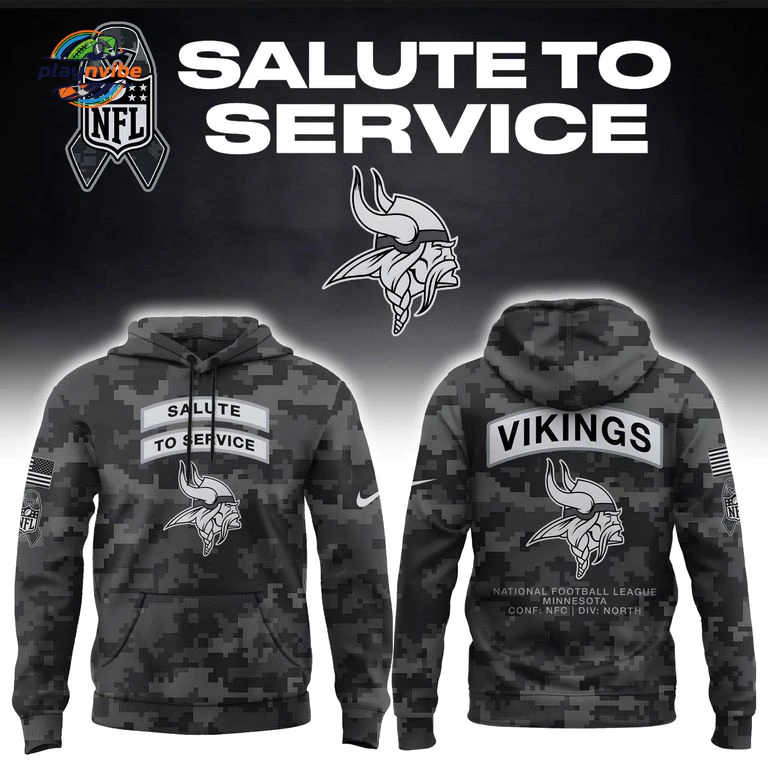 Minnesota Vikings Salute to Service 2026 Hoodie Minnesota Vikings Salute to Service 2026 Hoodie