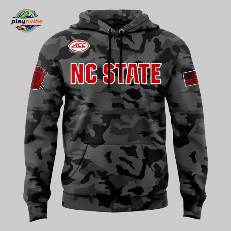 NC State Wolfpack Black camo 2026 Hoodie