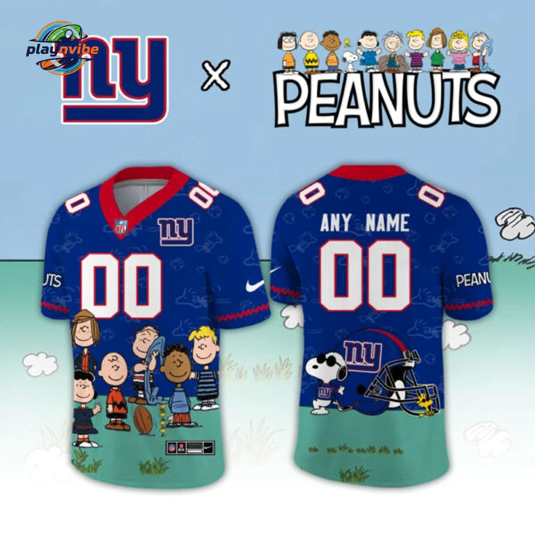New York Giants x Peanuts 2026 Custom Name Jersey