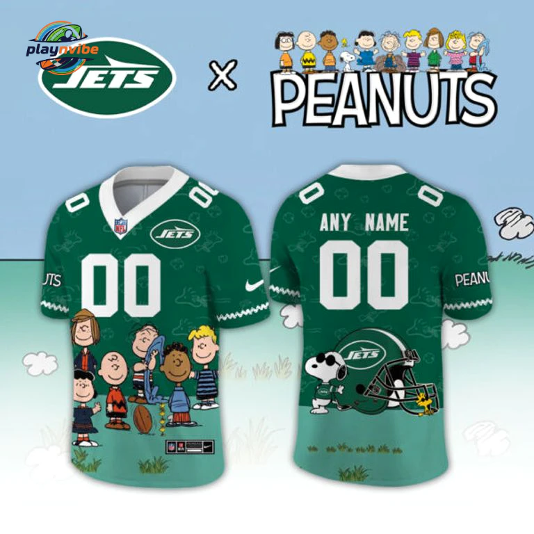 New York Jets x Peanuts 2026 Custom Name Jersey