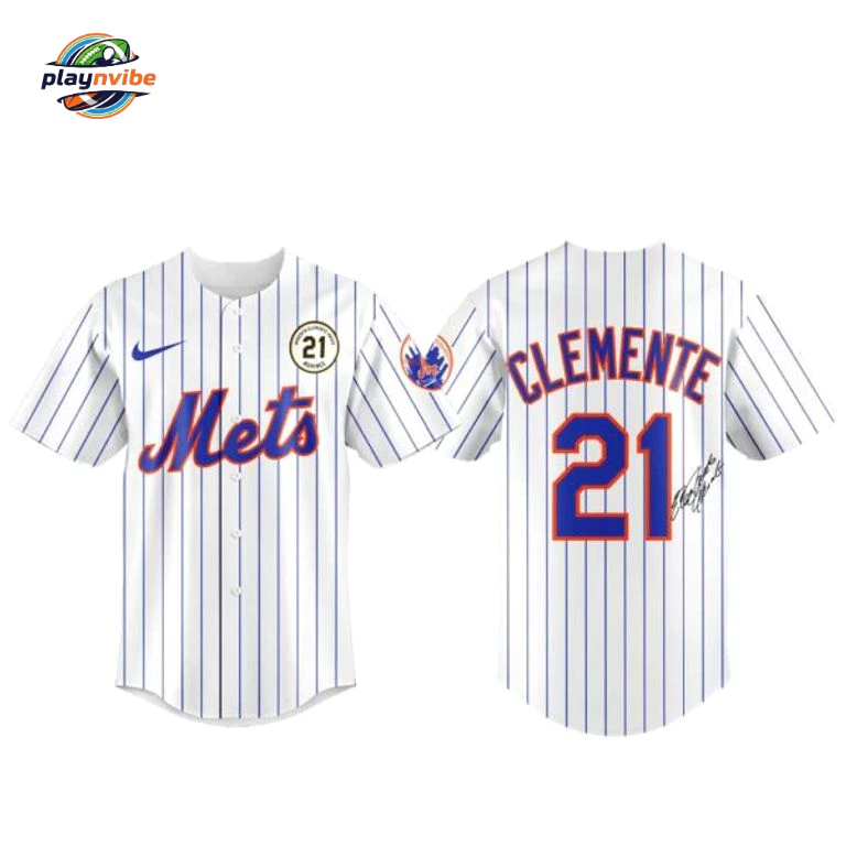 NY Mets Honoring the legend Roberto Clemente Jersey