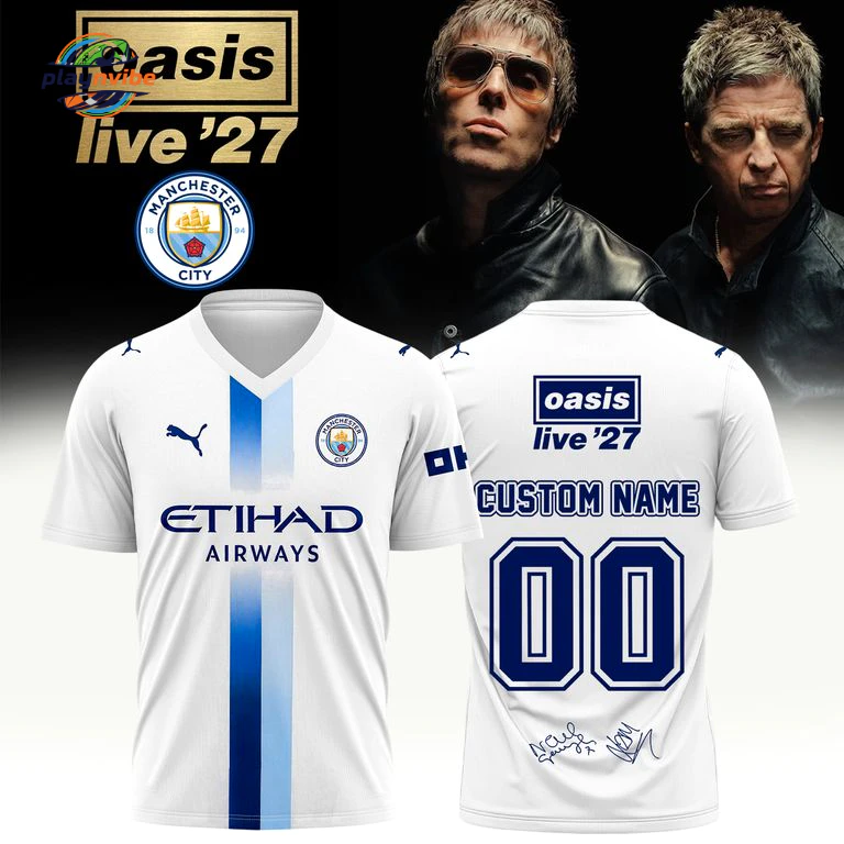 Oasis x Man City Oasis Live ’27 Custom Name Jersey