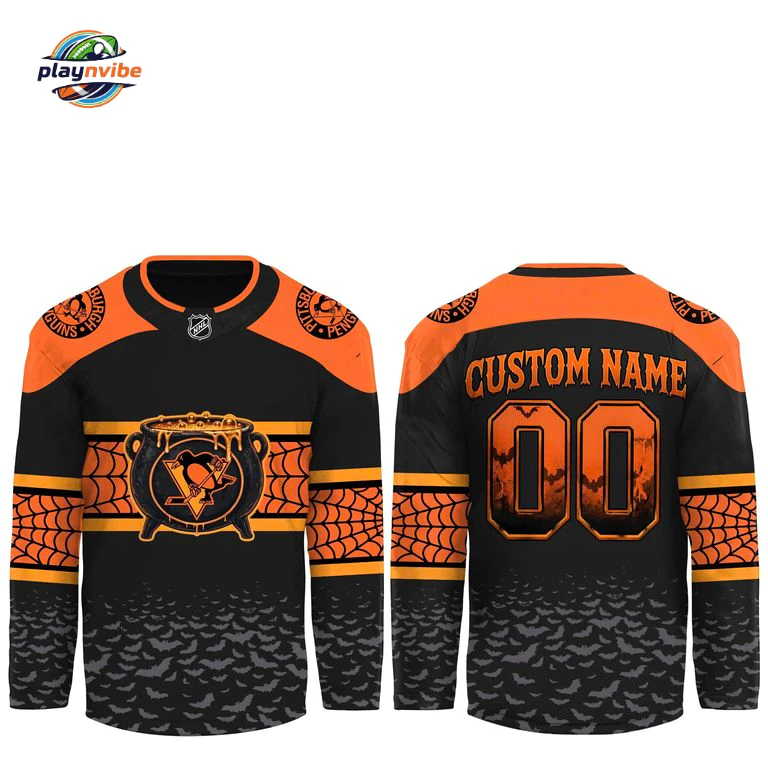 Pittsburgh Penguins x Halloween Day 26 Custom Name Jersey