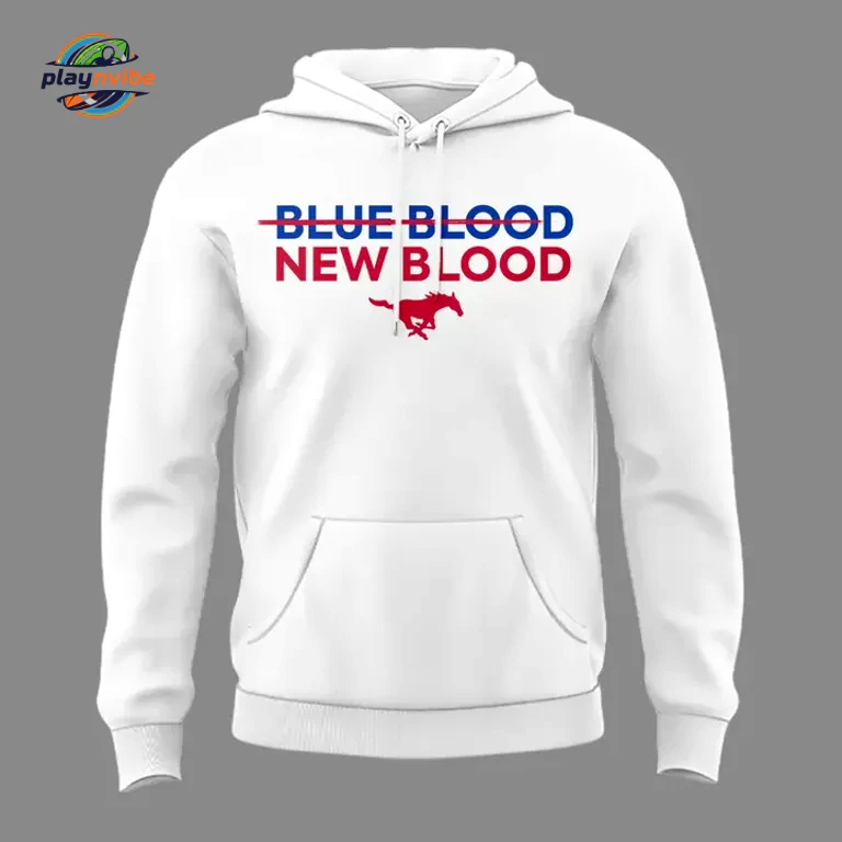 SMU Mustangs BLUE BLOOD NEW BLOOD 2026 Hoodie