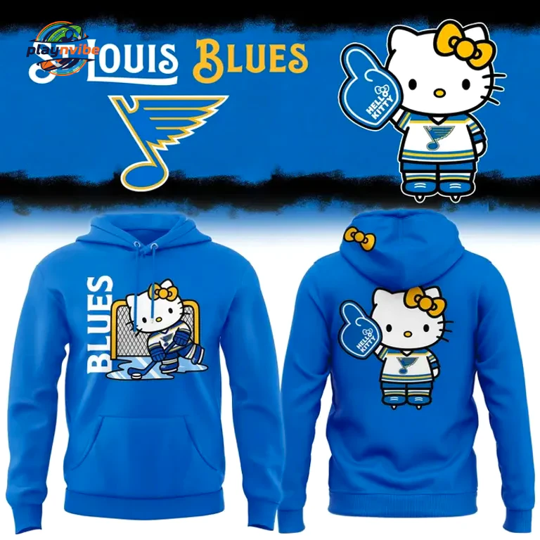 St. Louis Blues x Hello Kitty Hoodie St. Louis Blues x Hello Kitty Hoodie