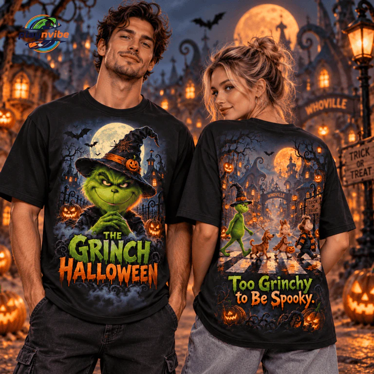 The Grinch Witch Hat Halloween T-Shirt