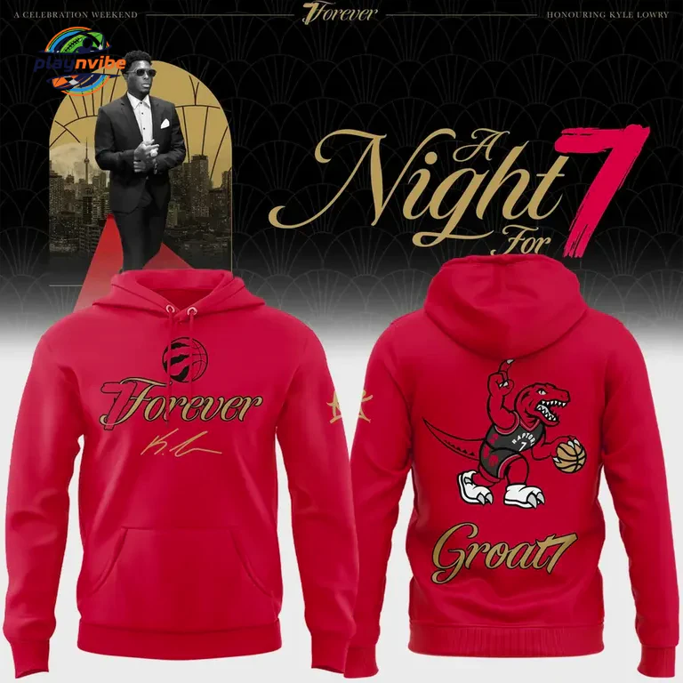 Toronto Raptors Kyle Lowry Groat7 Red Hoodie