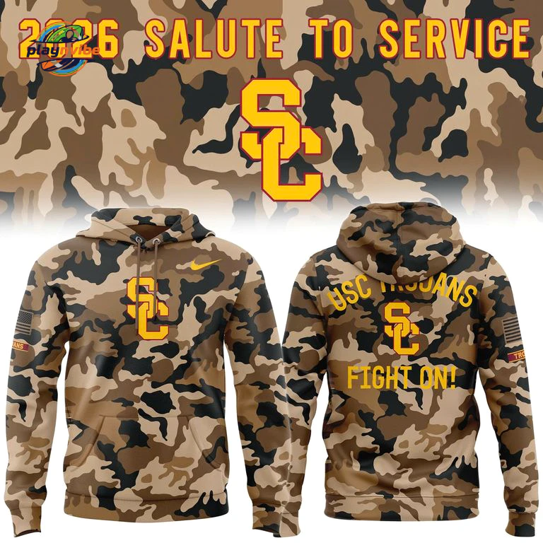 USC Trojans 2026 Salute to Service Camo Hoodie