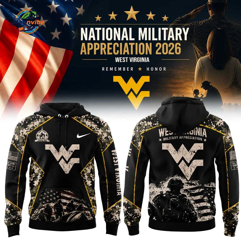 West Virginia Mountaineers Military Appreciation 2026 Hoodie