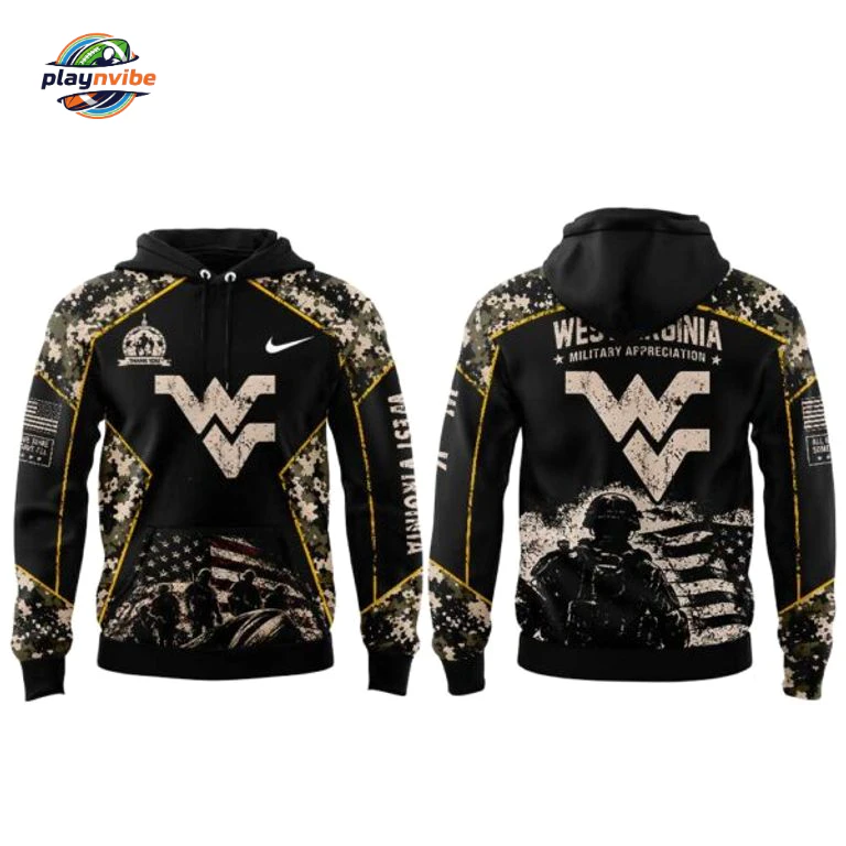 West Virginia Mountaineers Military Appreciation 2026 Hoodie