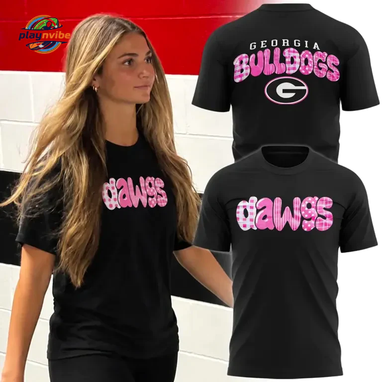 Georgia Bulldogs Breast Cancer Awareness T-shirt Georgia Bulldogs Breast Cancer Awareness T-shirt