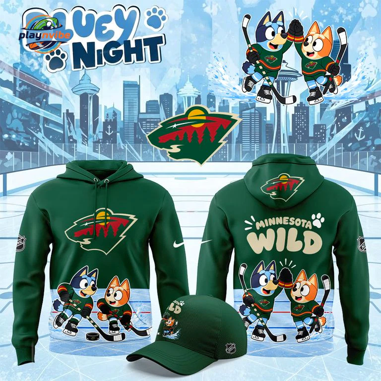 Minnesota Wild x Bluey Day 2026 Hoodie Minnesota Wild x Bluey Day 2026 Hoodie
