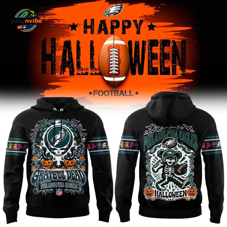 Philadelphia Eagles x Grateful Dead Halloween Hoodie