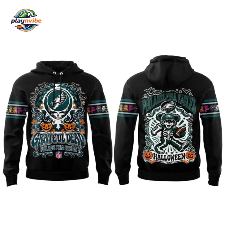 Philadelphia Eagles x Grateful Dead Halloween Hoodie