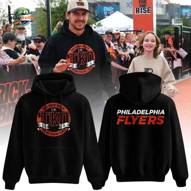Philadelphia Flyers K-O Cancer Hoodie Philadelphia Flyers K-O Cancer Hoodie
