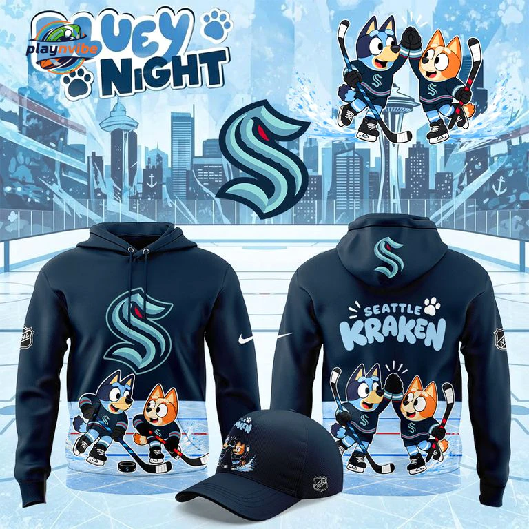 Seattle Kraken x Bluey Day 2026 Hoodie