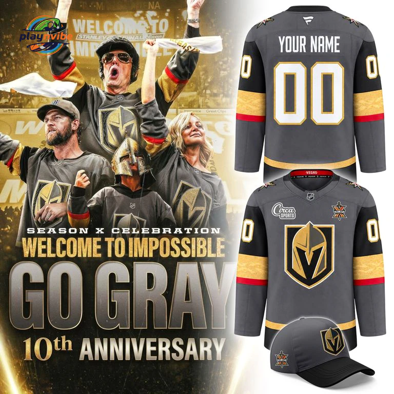 Vegas Golden Knights﻿ 10th Anniversary Custom Jersey